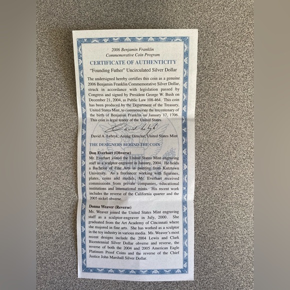 Benjamin Franklin Commemorative Coin Program Set - Picture 6 of 12